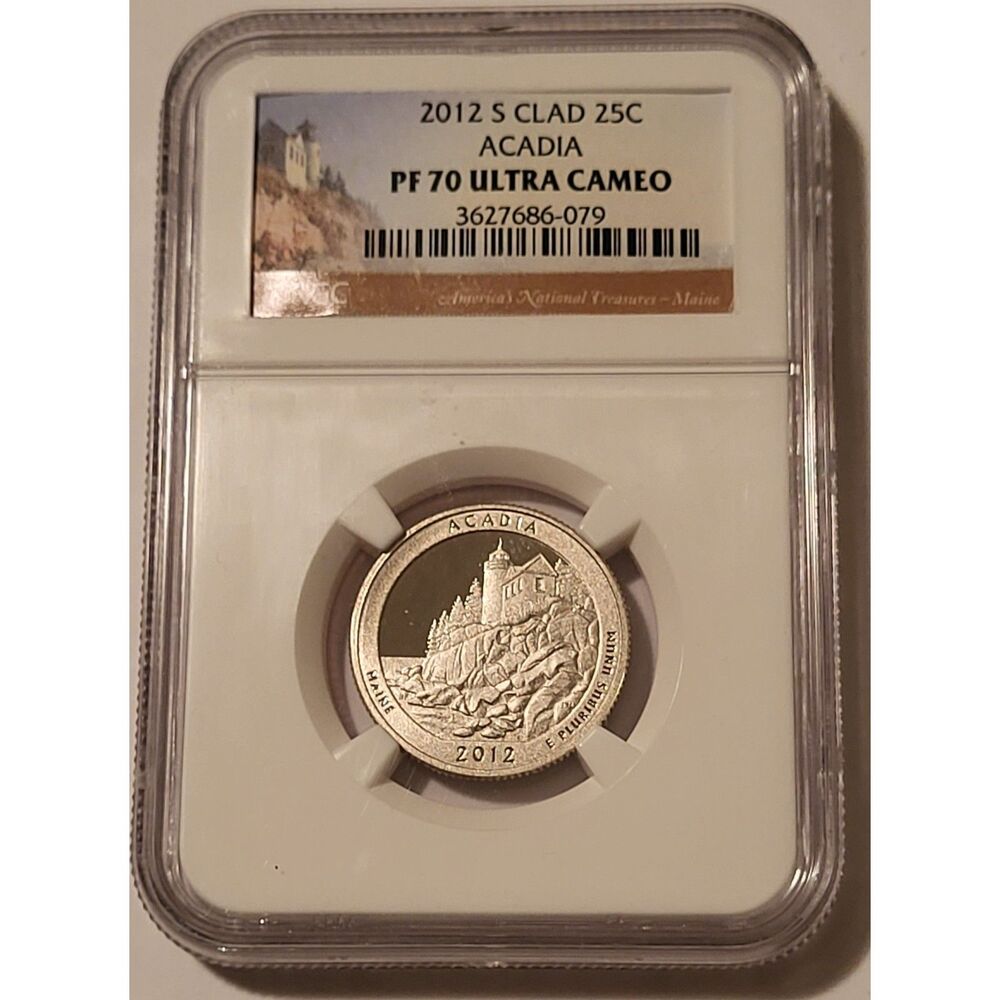2012 S Clad Acadia NP Quarter Proof PF70 UC NGC